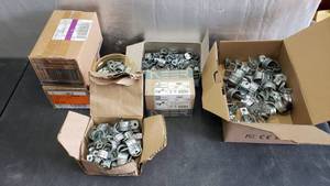 lot 97 image: Large Quantity of One-hole Strap Conduit Fittings.  12, 34 & 1