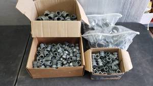 lot 99 image: Large Quantity of Zinc Conduit Compression Couplings.  12 up to 2