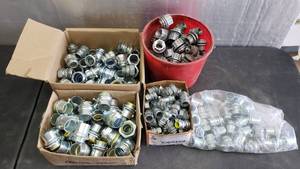lot 101 image: Large Quantity of Liquid Tight Malleable Straight Connector Conduit Fittings