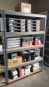 lot 145 image: Metal Shelf w Adjustable Shelving.  Contents Not Included.  Shelf Measures 6 x 4 x 2
