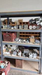 lot 148 image: Metal Shelf w Adjustable Shelving.  Contents Not Included.  Shelf Measures 6 x 4 x 2