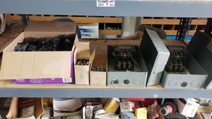 lot 152 image: Contents of Shelf. Breakers & Motor Starters