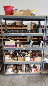 lot 155 image: Metal Shelf w Adjustable Shelving.  Contents Not Included.  Shelf Measures 6 x 4 x 2