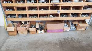 lot 156 image: Large Quantity of Conduit Fittings, Clamps & More.  Includes Everything UNDER Shelf.