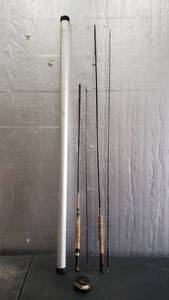 lot 180 image: Lot of 2 Vintage Fly Rods w Case & Martin Fly Reel