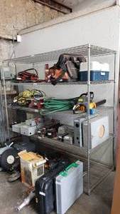 lot 208 image: Metal Shelf.  Contents Not Included.  Shelf Measures 6 x 6 x 30