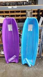 lot 163 image: Lot of 2 Snow Sleds.  1 Blue & 1 Purple