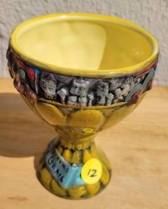 lot 12 image: UNIQUE MONTY PYTHONS HOLY GRAIL CERAMIC CHALICE GOBLET $$