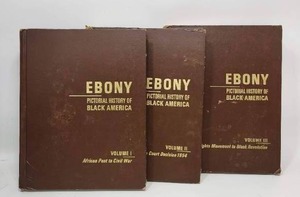 lot 149 image: EBONY PICTORAL HISTORY OF BLACK AMERICA VOLUME I, II, III