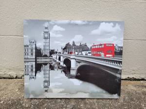 lot 173 image: PRETTY PRINT ON STRETCHED CANVAS