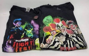 lot 39 image: SIX FLAGS FRIGHT FEST T SHIRTS SIZES L & XL 