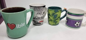 lot 295 image: 4 UNIQUE MUGS