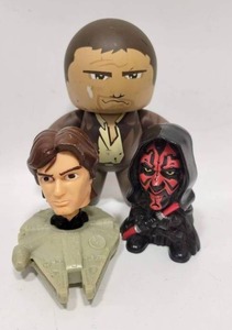 lot 302 image: MIGHTY MUGGS INDIANA JONES WITH DARTH MAUL & HAN SOLO