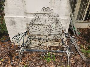 lot 234 image: Wrought iron bench
