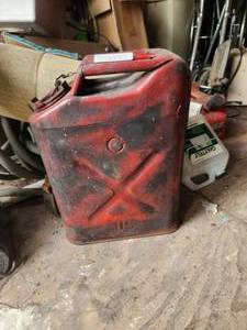lot 243 image: Vintage red Jerry can