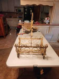 lot 217 image: Wrought iron wood holder