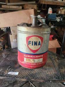 lot 199 image: Vintage Fina Lubricants 5 gallon can