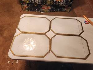 lot 169 image: Vintage hexagon shaped glass pieces