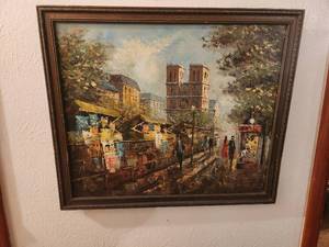 lot 148 image: Framed painting