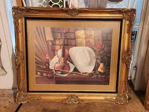 lot 115 image: Framed and matted - San Antonio Rose by Ronald Hedge - with C.O.A - signed and numbered - 23 of 1000