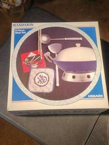lot 7 image: Mandarin 8 piece Wok set - appears to never opened