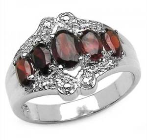 lot 1 image: New Gorgeous Womens Sterling Silver 2.05 CTW Garnet Size 7 Designer Ring - As Shown - Retails $$$