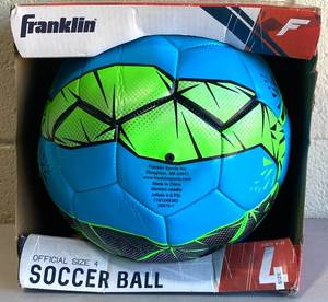 lot 4 image: New Franklin Official Size 4 Soccer Ball - As Shown - Retails $25