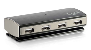 lot 12 image: New Sealed 4-Port USB 2.0 Aluminum Hub for Chromebooks, Laptops, and Desktops - As Shown - Retails $50
