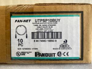 lot 16 image: New PAN-NET Panduit TX6 Plus CAT6 UTP Patch Cord, 10 Blue - As Shown