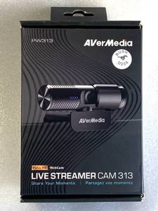 lot 32 image: New Other - AVerMedia Live Streamer Cam 313 - Full HD 1080P Webcam with Privacy Shutter, Dual Microphone, 360 Degree Swivel for Video Conference - NDAA Compliant (PW313) - As Shown - Retails New $50