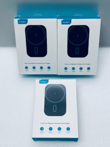 lot 96 image: Lot of 3 - New Choetech MagLeap Magnetic Wireless Car Charger For Air Vent Mount - Black