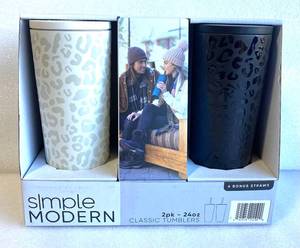 lot 106 image: New Simple Modern 2pk-24oz Classic Tumblers - As Shown - Retails $35