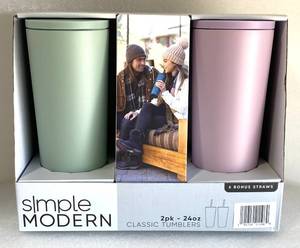 lot 116 image: New Simple Modern 2pk-24oz Classic Tumblers - As Shown - Retails $35