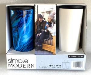 lot 119 image: New Simple Modern 2pk-24oz Classic Tumblers - As Shown - Retails $35