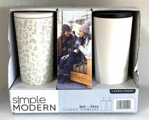 lot 120 image: New Simple Modern 2pk-24oz Classic Tumblers - As Shown - Retails $35