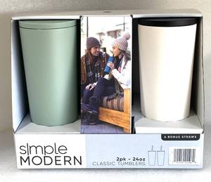 lot 121 image: New Simple Modern 2pk-24oz Classic Tumblers - As Shown - Retails $35