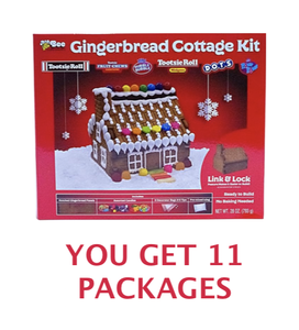 lot 127 image: Lot Of 11 - New Bee Gingerbread Cottage Kit (Tootsie Roll) - As Shown
