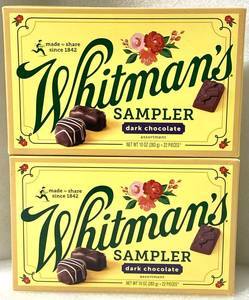 lot 164 image: Lot of 2 - New Whitmans Assorted Chocolates Holiday Sampler, 20 Ounce & 44 Pieces Total - As Shown