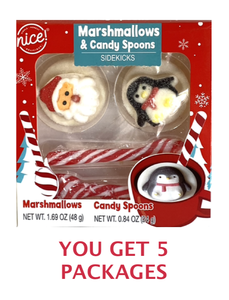 lot 183 image: Lot Of 5 - New Nice Marshmallows & Candy Spoons Sidekicks - As Shown