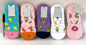 lot 197 image: Lot of 9 - New With Tags West Loop Womens 4-10 Shoe Size Cotton Blend��Printed Socks - As Shown