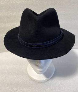 lot 291 image: New With Tags Panizza Handmade In ItalyTuscany (55  7 78  Small) 100% Rabbit Fur Felt Luxury Waterproof Hat - As Shown - Retails $$$