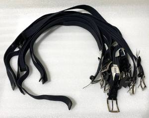 lot 293 image: Lot of 11 - New With Tags Bloomingdales The Mens Store Full Grain Cow Hide Belts, Black Mixed Sizes - As Shown - Total Retail $605