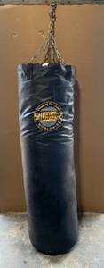 lot 329 image: Everlast Choice Of Champions Worldwide Black Punching Bag, 45 x 43 Roughly Round - In Condition As Shown