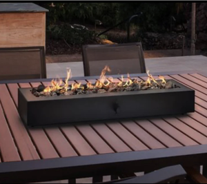 lot 334 image: New Other Threshold 28 40,000 BTU Outdoor Tabletop Fireplace, Black - As Shown - Retails New $170
