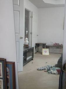 lot 33 image: White framed mirror 30X 25 -Mirror glass no frame  60 X 24