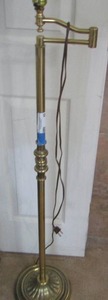 lot 45 image: solid brass floor lamp with no shade