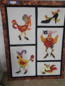 lot 55 image: hand made fabric bird piece