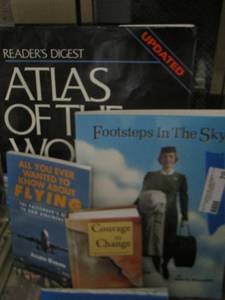 lot 70 image: book lot - courage to change - all you ever wanted to know about flying - footsteps in the sky and more