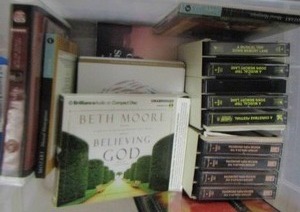 lot 76 image: Cassette tapes a Christmas festival - down memory lane, DVDs believing god , the chosen - and more