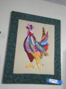 lot 82 image: fabric rooster dcor - 22x12